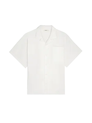 Mens Aloe Linen Camp Collar Shirt—off-white