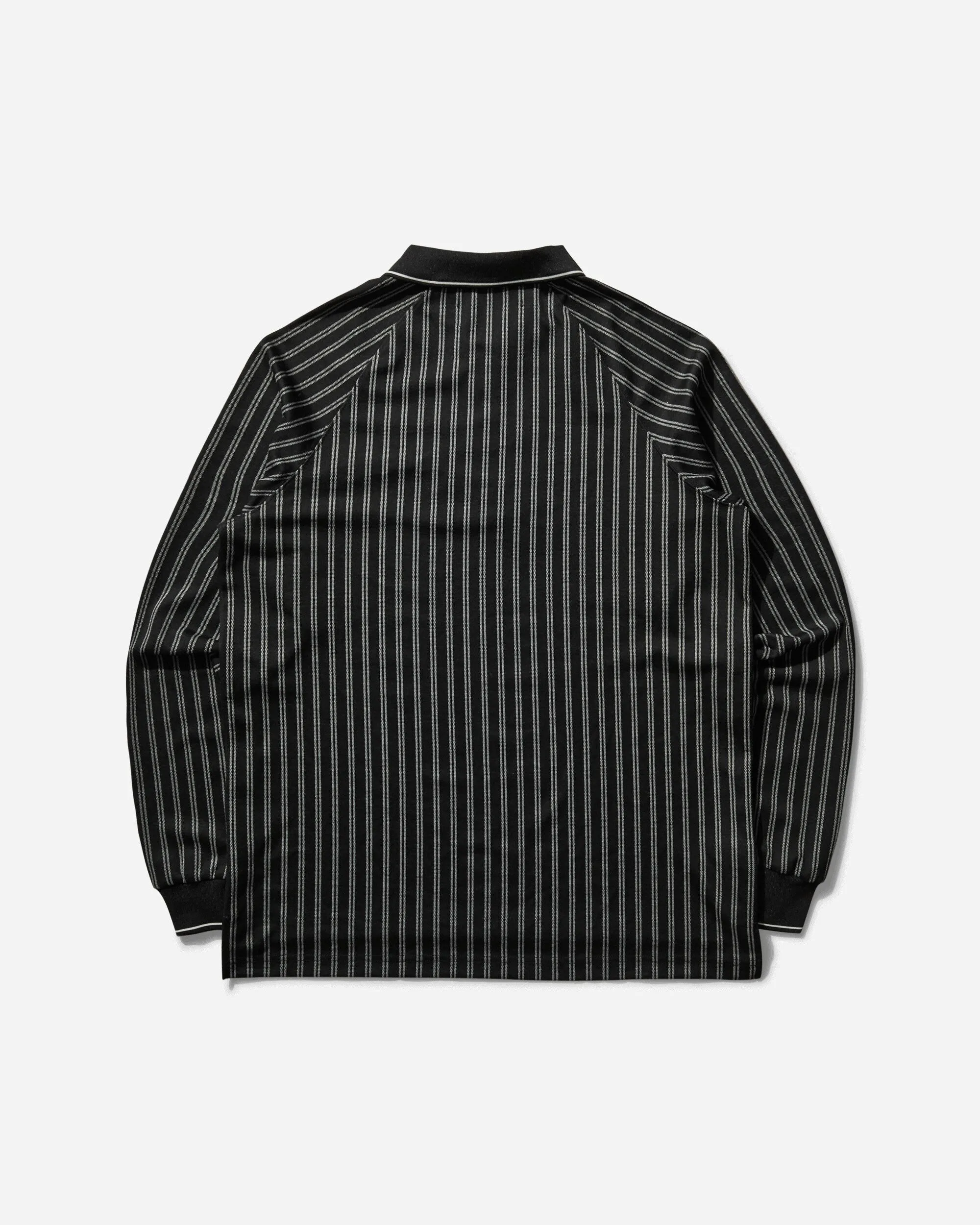 Men's Ribbed Longsleeve Polo Black