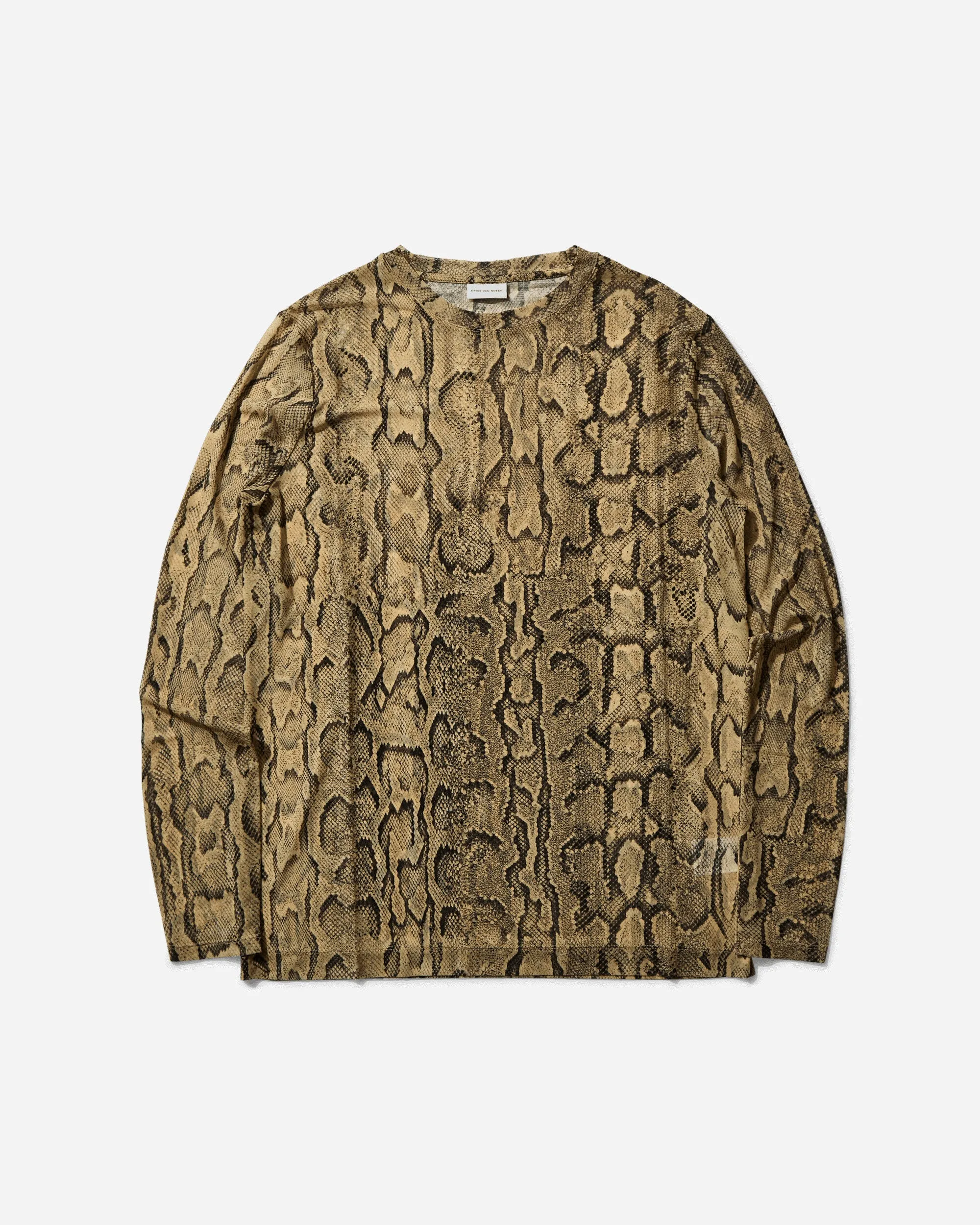 Men's Snake Print Longsleeve T-Shirt Sand