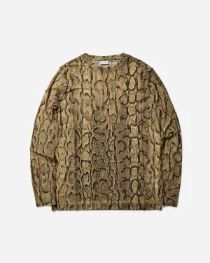 Men's Snake Print Longsleeve T-Shirt Sand