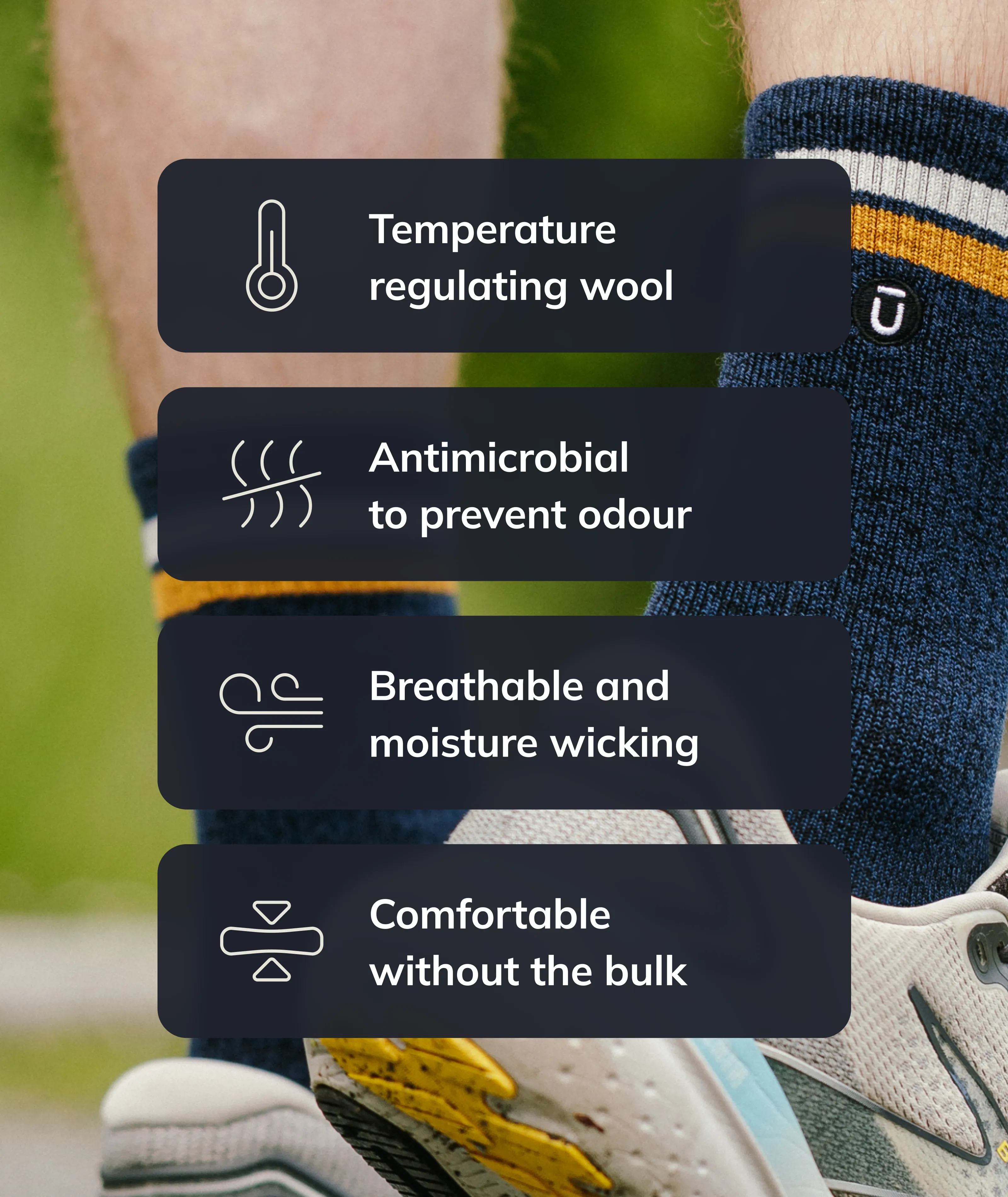Merino Crew Socks Royal