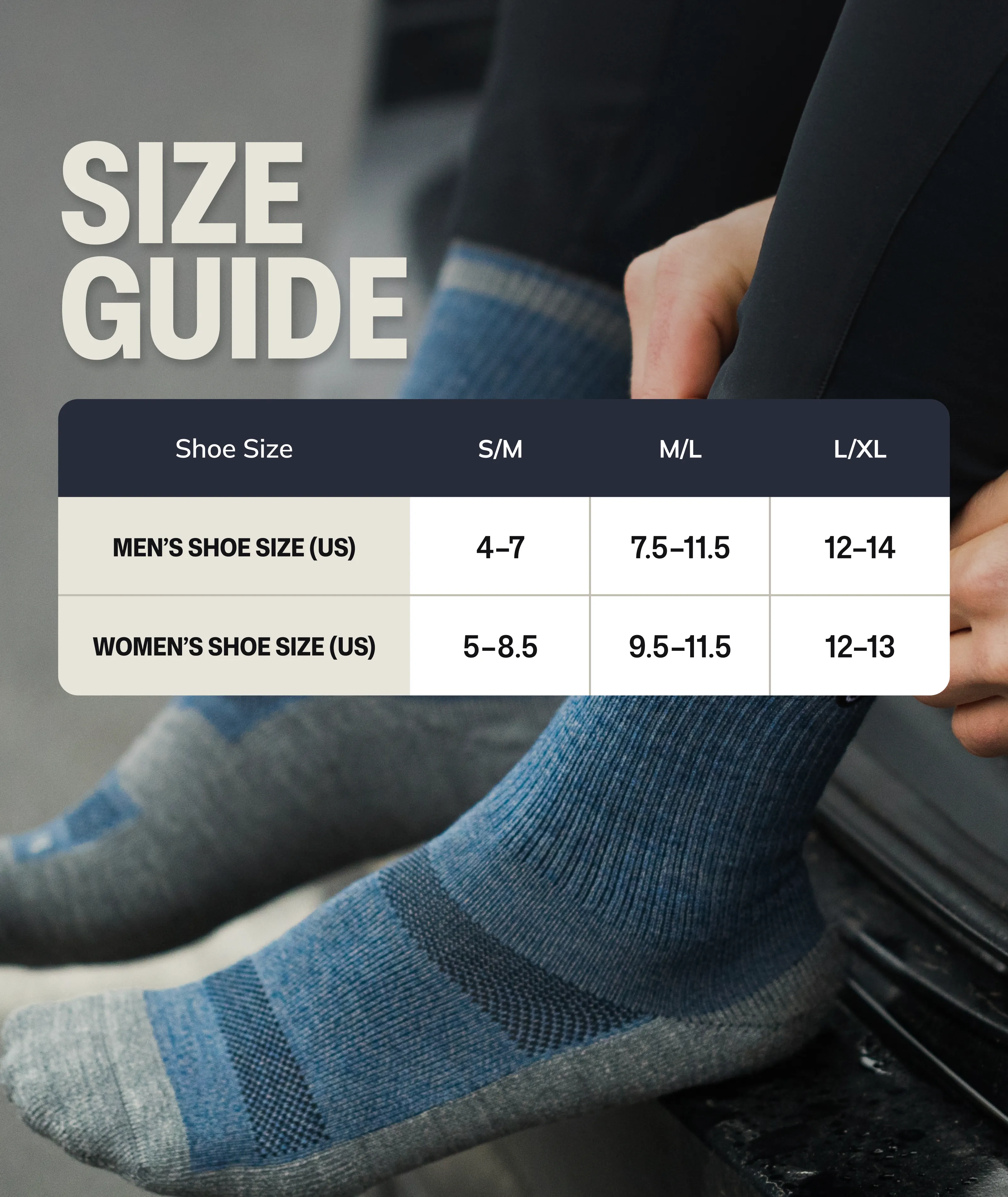 Merino Crew Socks Sky