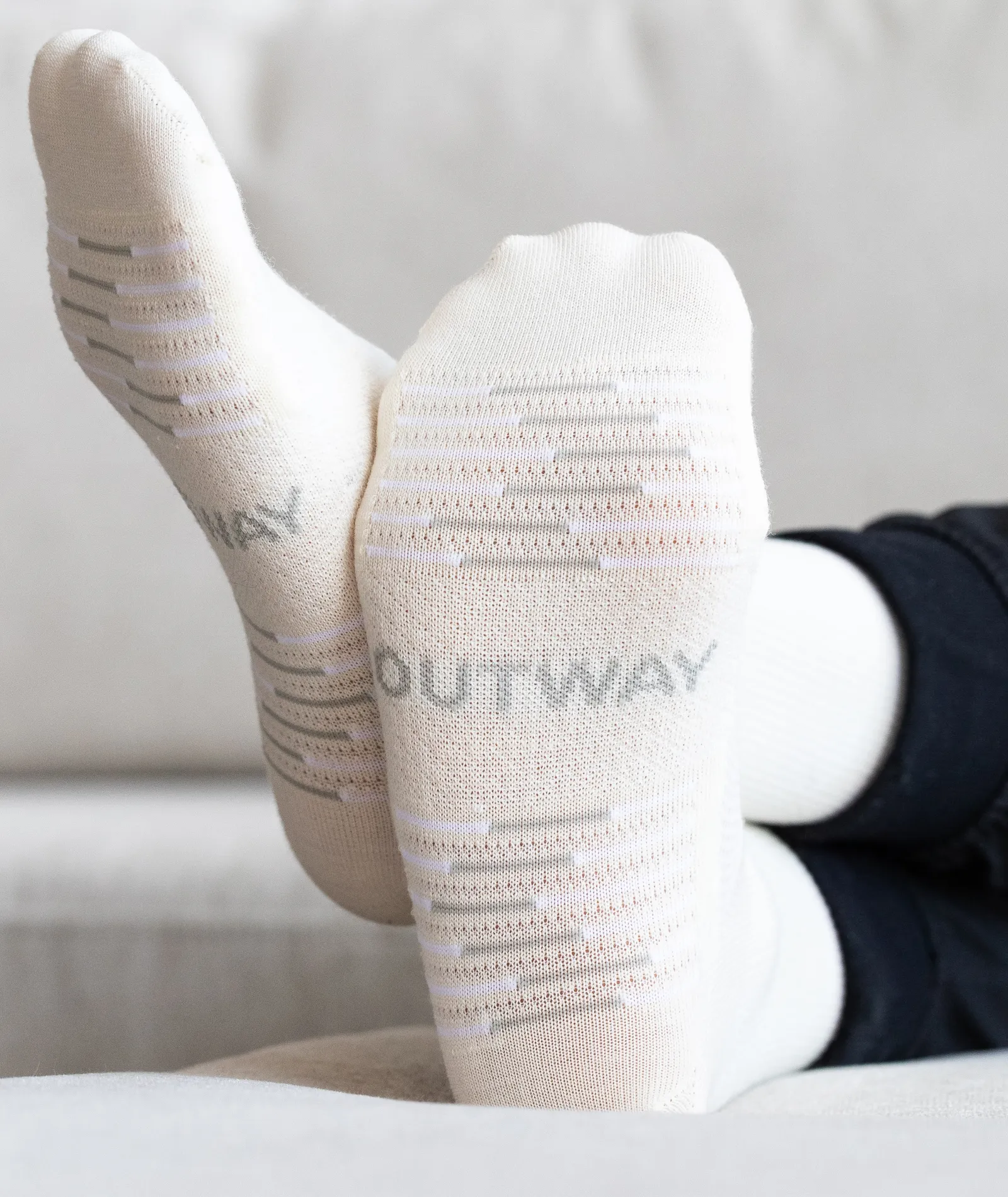 Merino Lite Crew Socks Off White 3-Pack