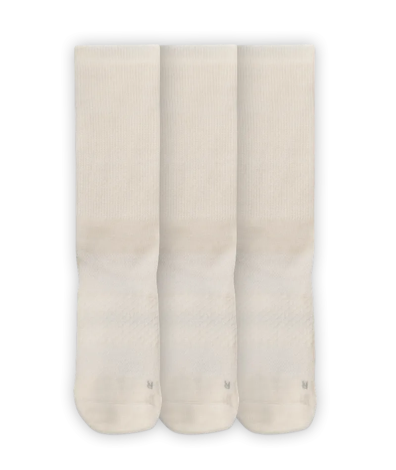 Merino Lite Crew Socks Off White 3-Pack