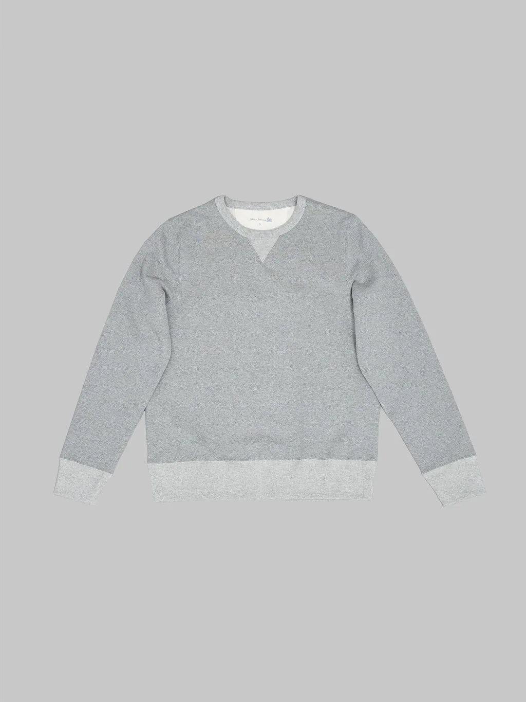Merz b. Schwanen 3S48 Loopwheeled 12.4oz Classic Fit Heavy Sweatshirt Grey Melange