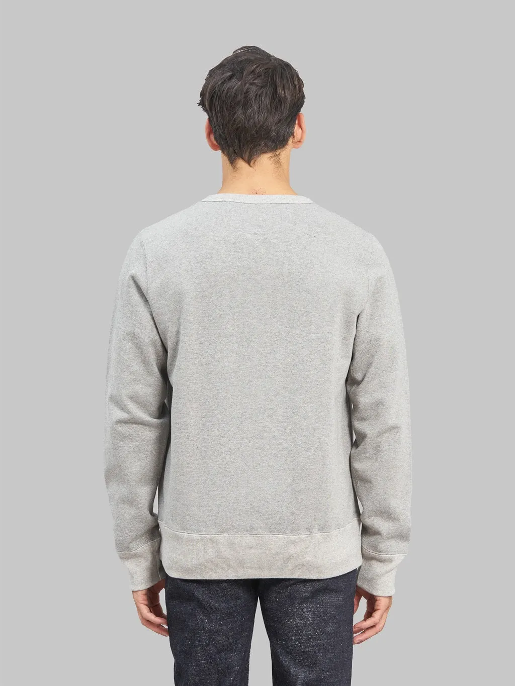 Merz b. Schwanen 3S48 Loopwheeled 12.4oz Classic Fit Heavy Sweatshirt Grey Melange
