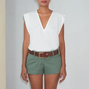 MINI BERMUDA - Cotton Twill | Light Olive Green