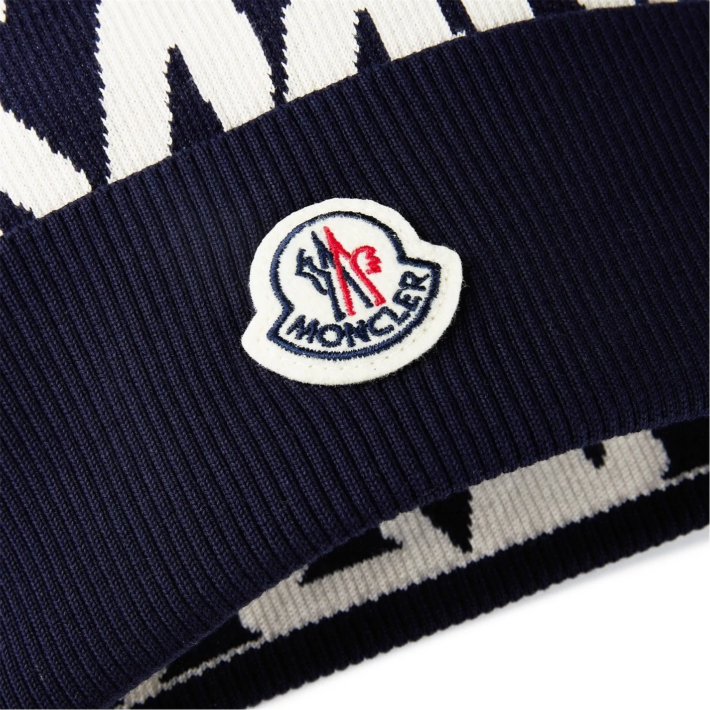Moncler Logo Ribbed Knit Beanie