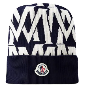 Moncler Logo Ribbed Knit Beanie
