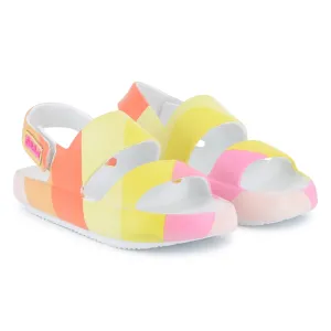 Multicolored Sunset Striped Sandals