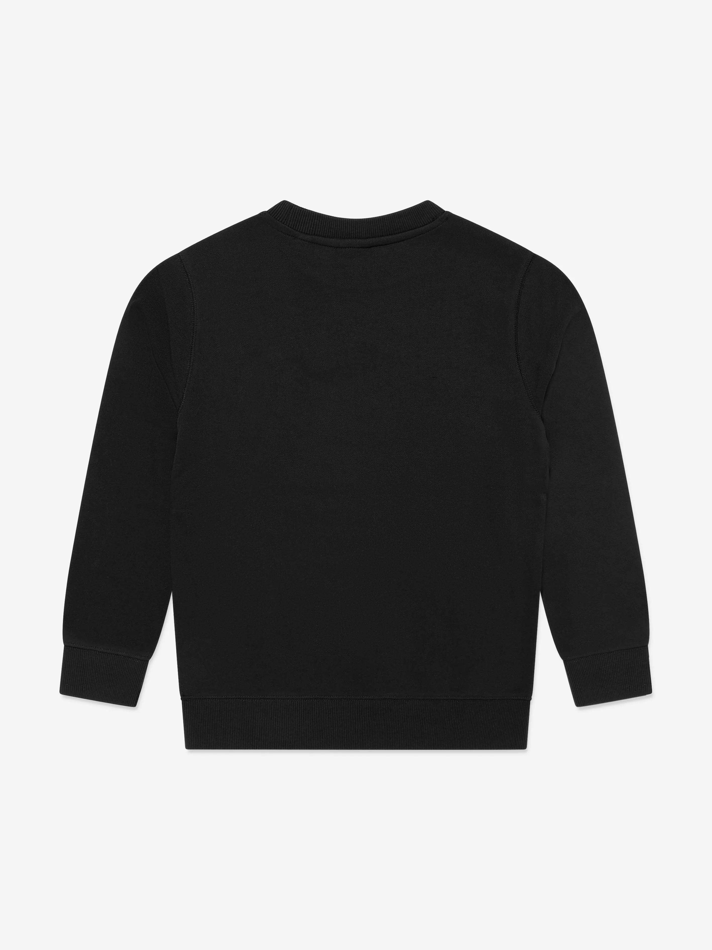 New Balance Boys French Terry Small Logo Sweatshirt in Black
