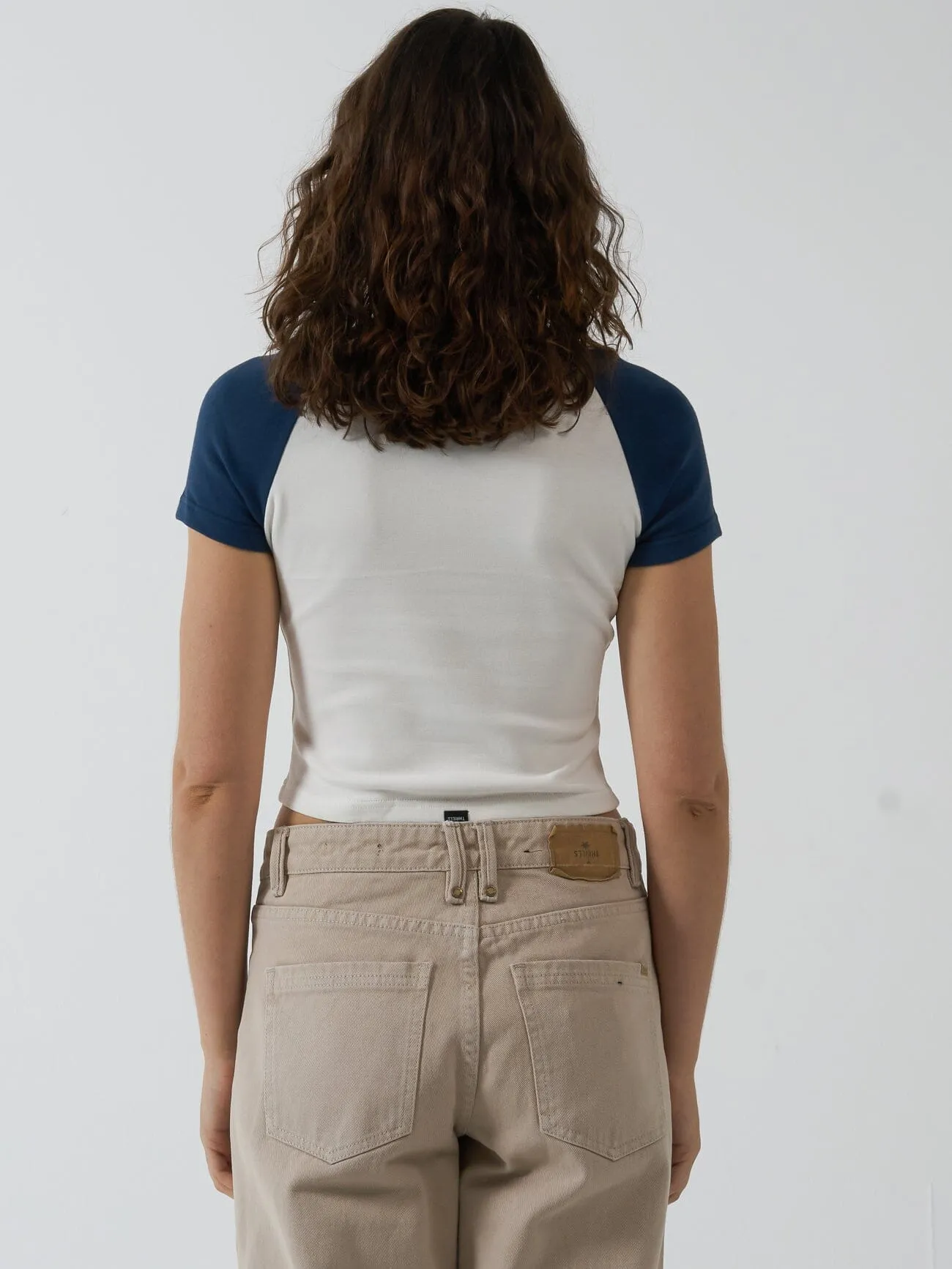 Oblique Raglan Tee - Sea Blue