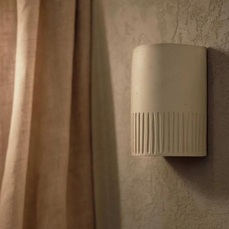 Organic Handmade Ceramic Wall Light | Stone