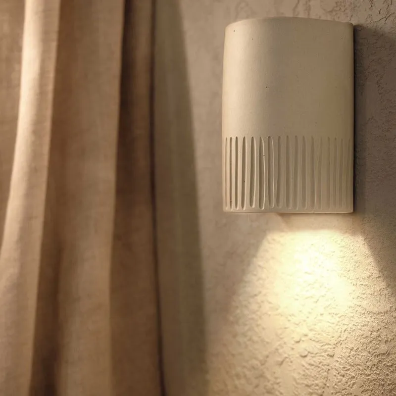 Organic Handmade Ceramic Wall Light | Stone