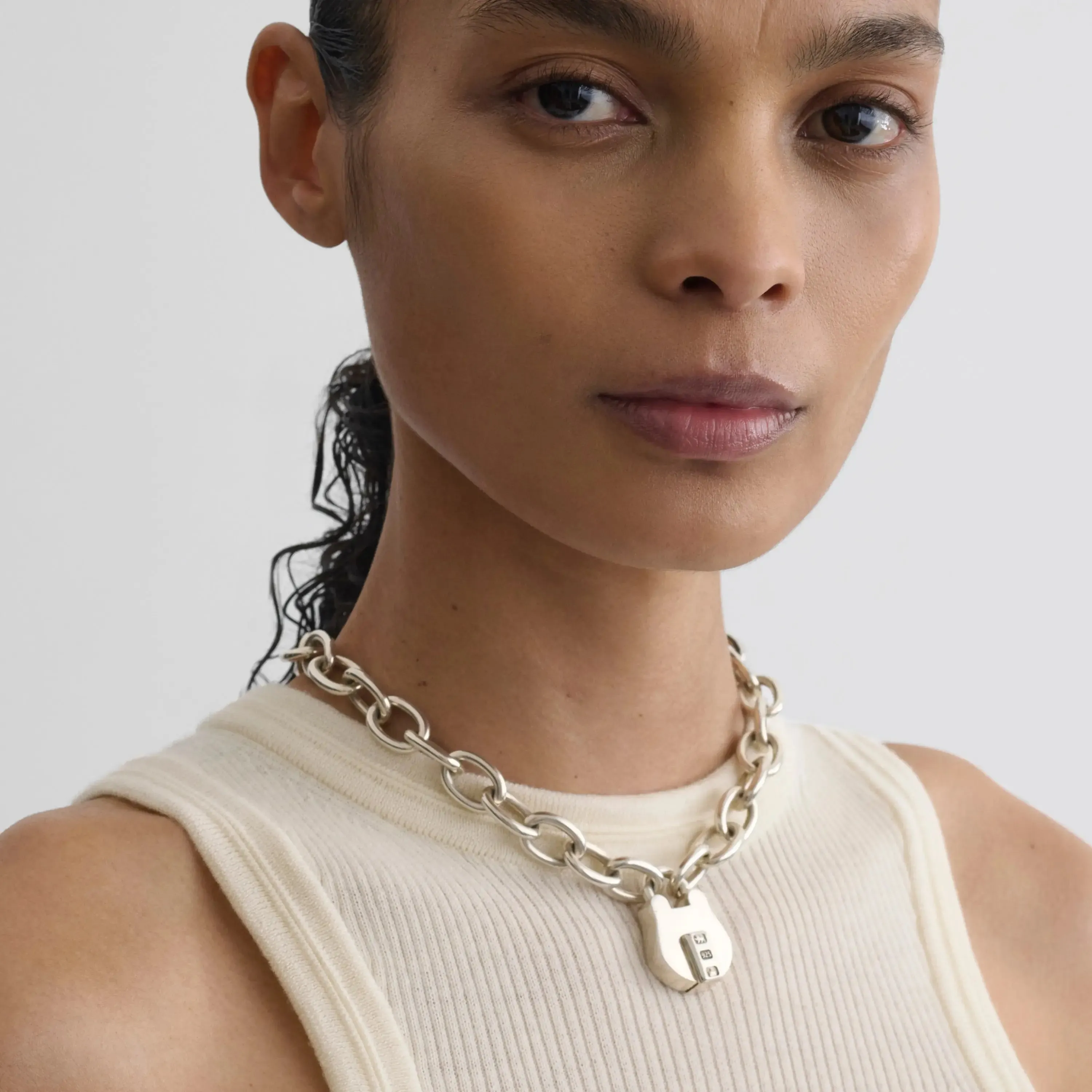 PADLOCK CHOKER | sterling silver
