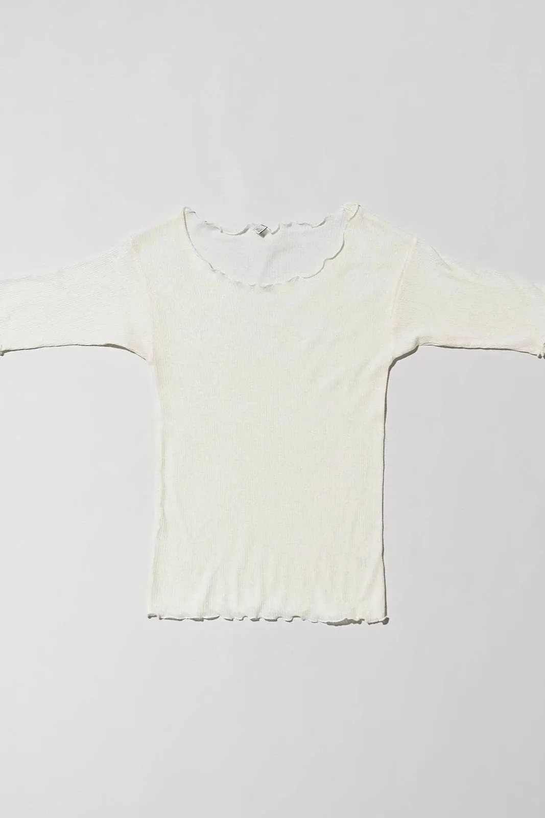 Pama Three Quarter Sleeve Top - Off White
