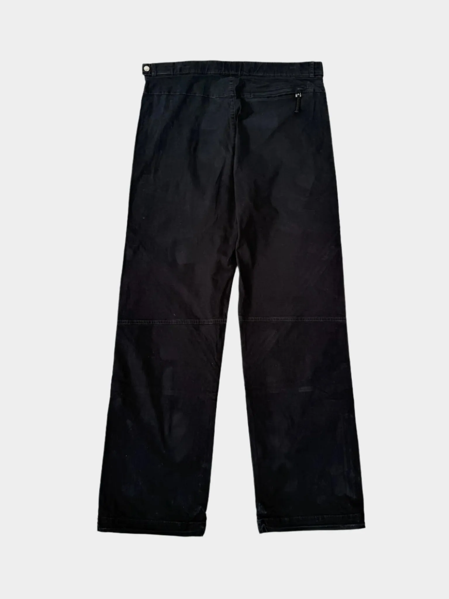 Pantaloni Neri Con Zip Diagonali E Tasche Laterali