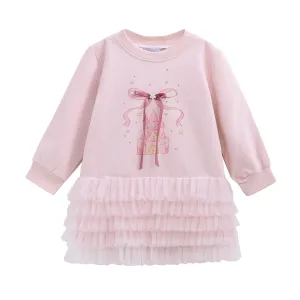 Pink Ruffle Ribbon Dress