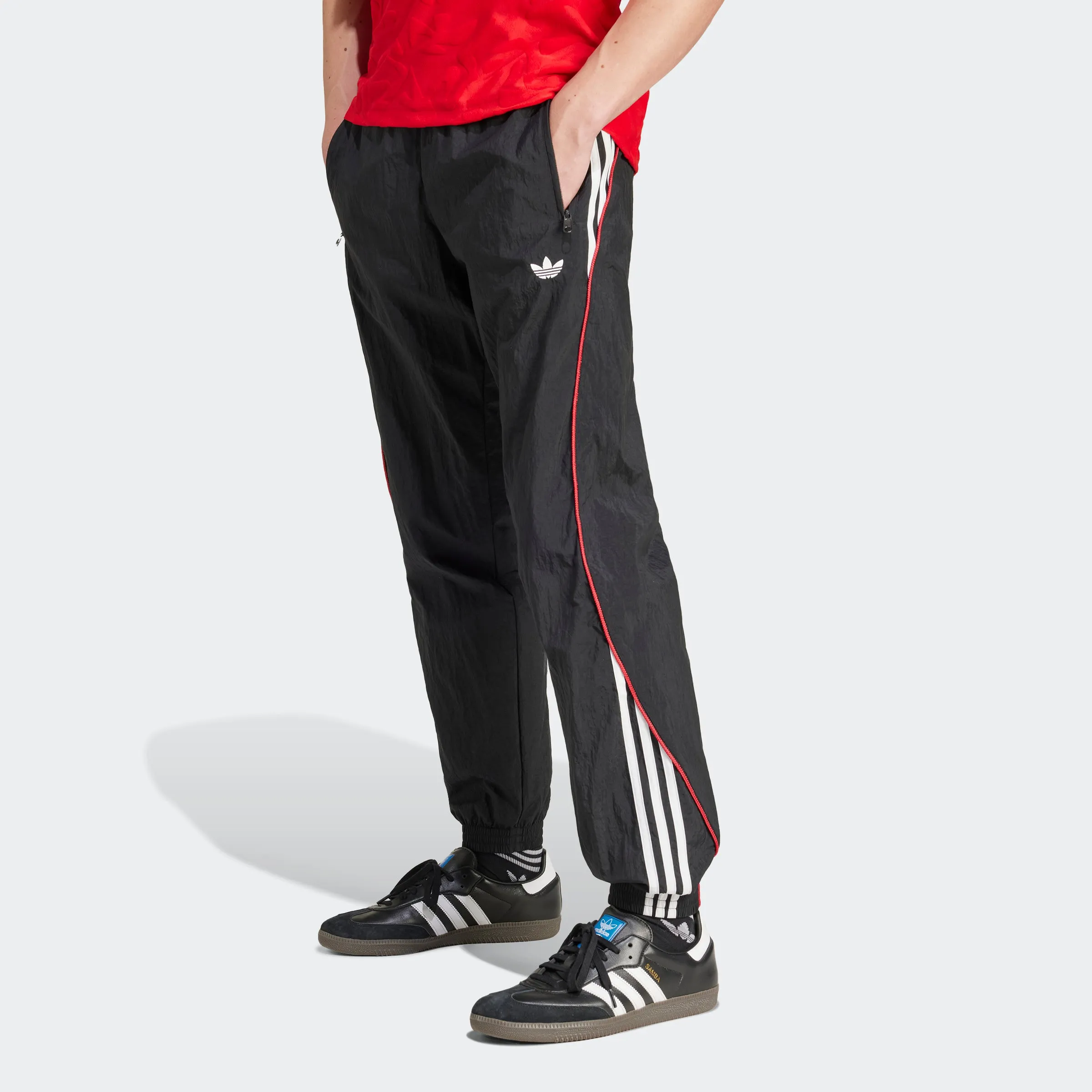 Premium Track Pants Black / Better Scarlet