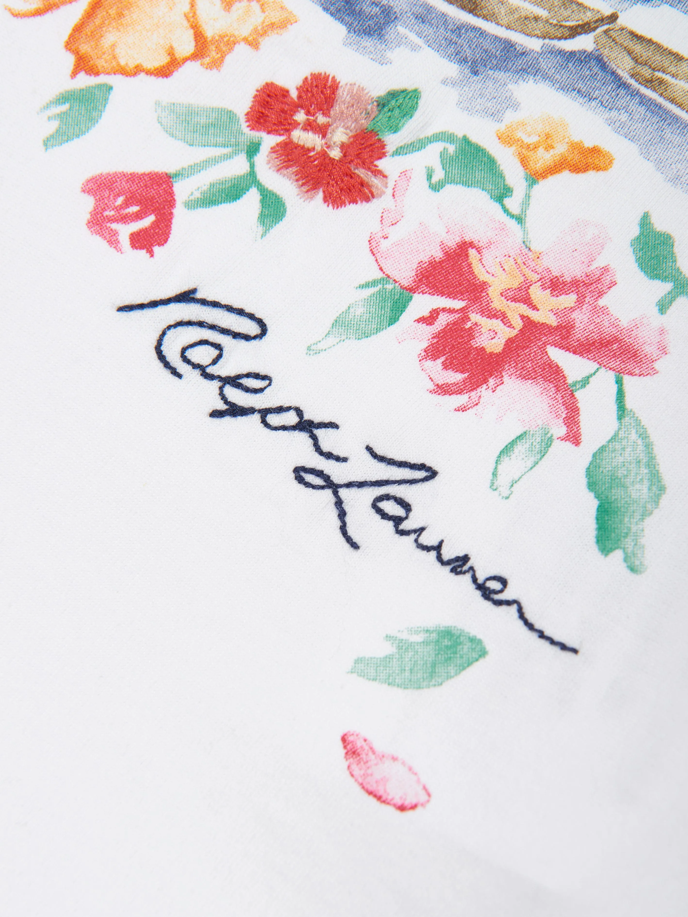 Ralph Lauren Girls Portofino Print T-Shirt in White