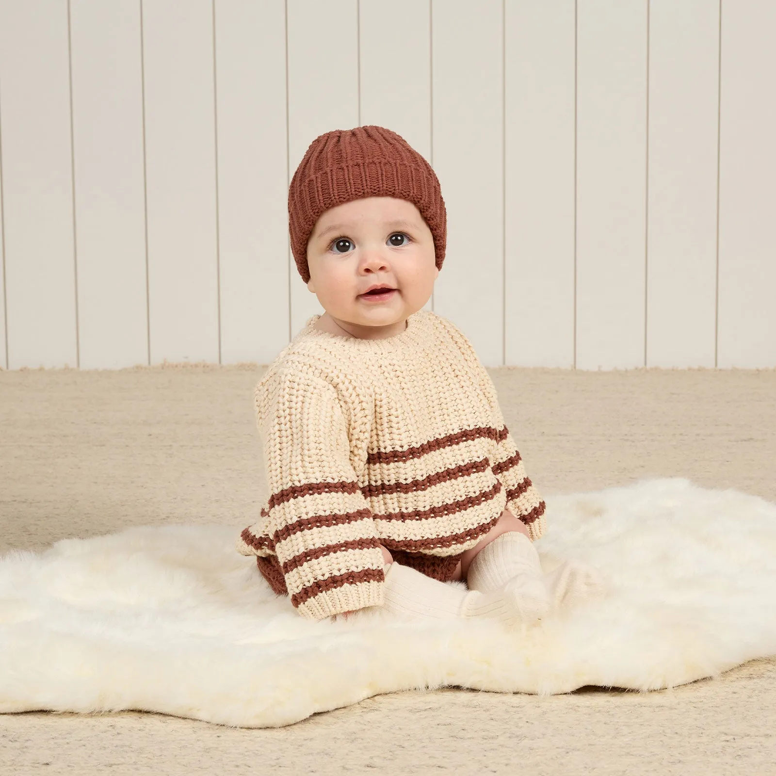 Rex Sweater - Cranberry Stripe - Natural - FINAL SALE