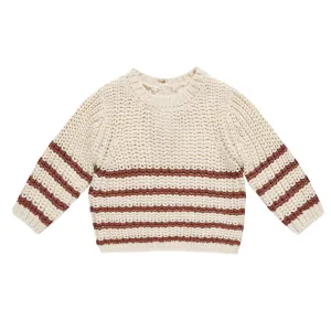 Rex Sweater - Cranberry Stripe - Natural - FINAL SALE
