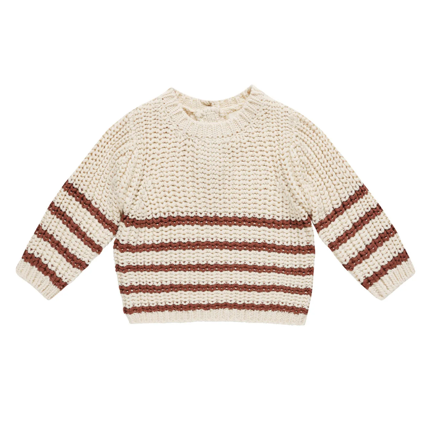Rex Sweater - Cranberry Stripe - Natural - FINAL SALE