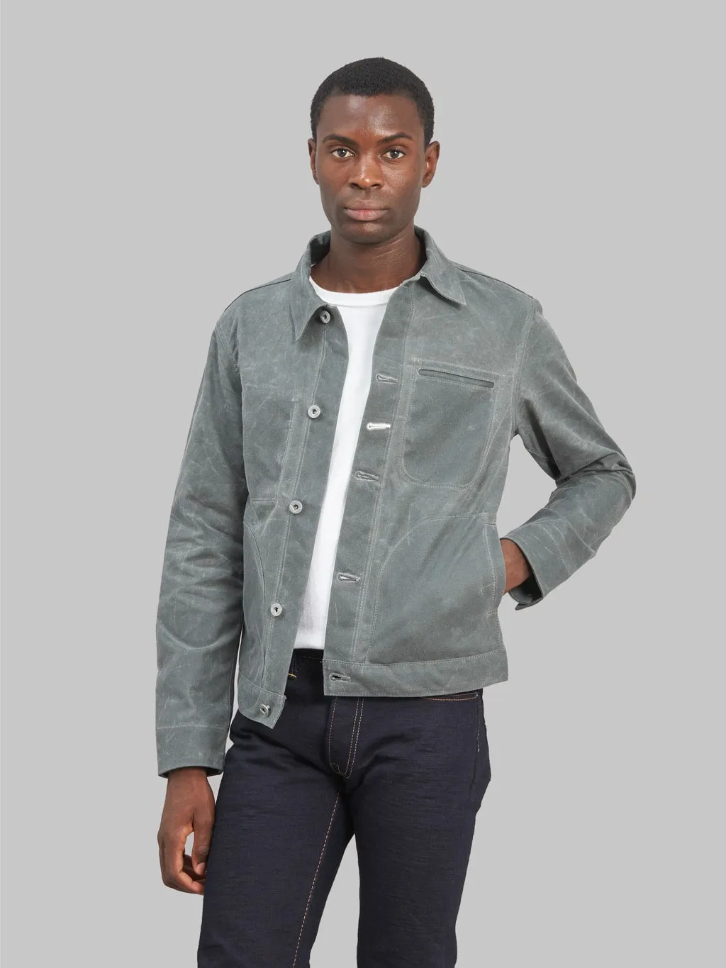 Rogue Territory Waxed Canvas Supply Jacket Grey Ridgeline