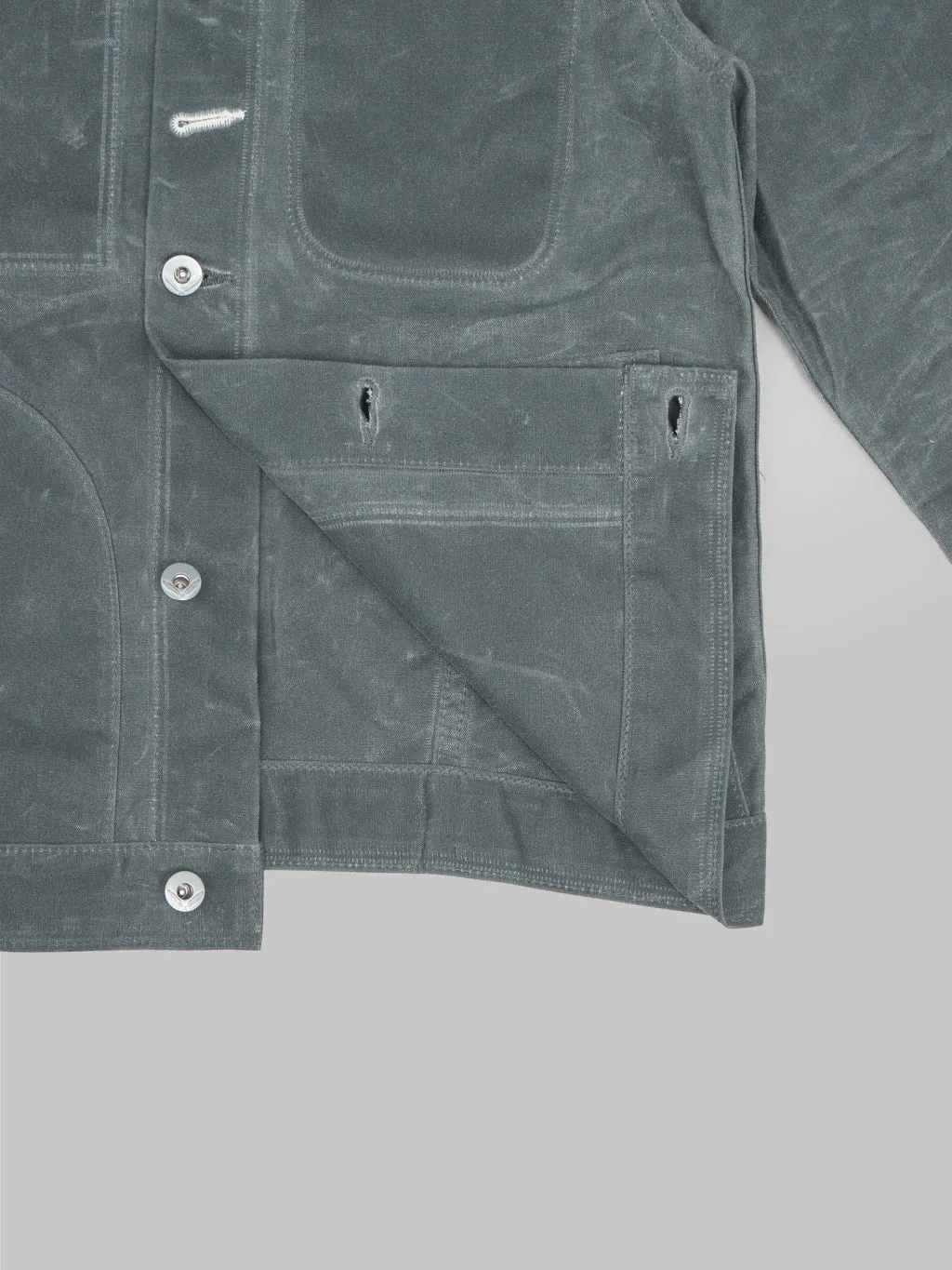 Rogue Territory Waxed Canvas Supply Jacket Grey Ridgeline