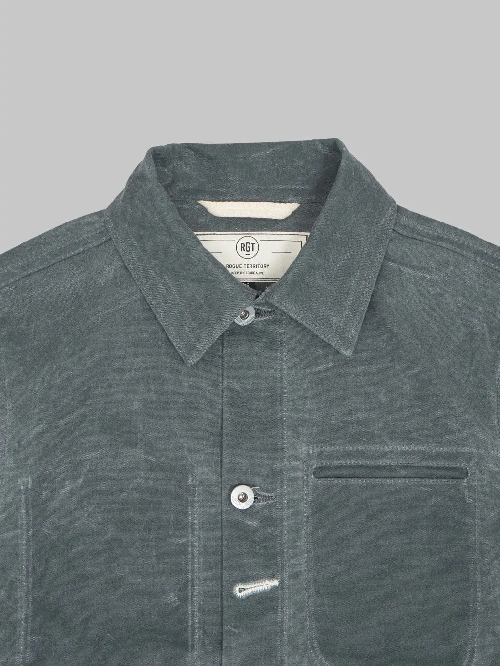 Rogue Territory Waxed Canvas Supply Jacket Grey Ridgeline