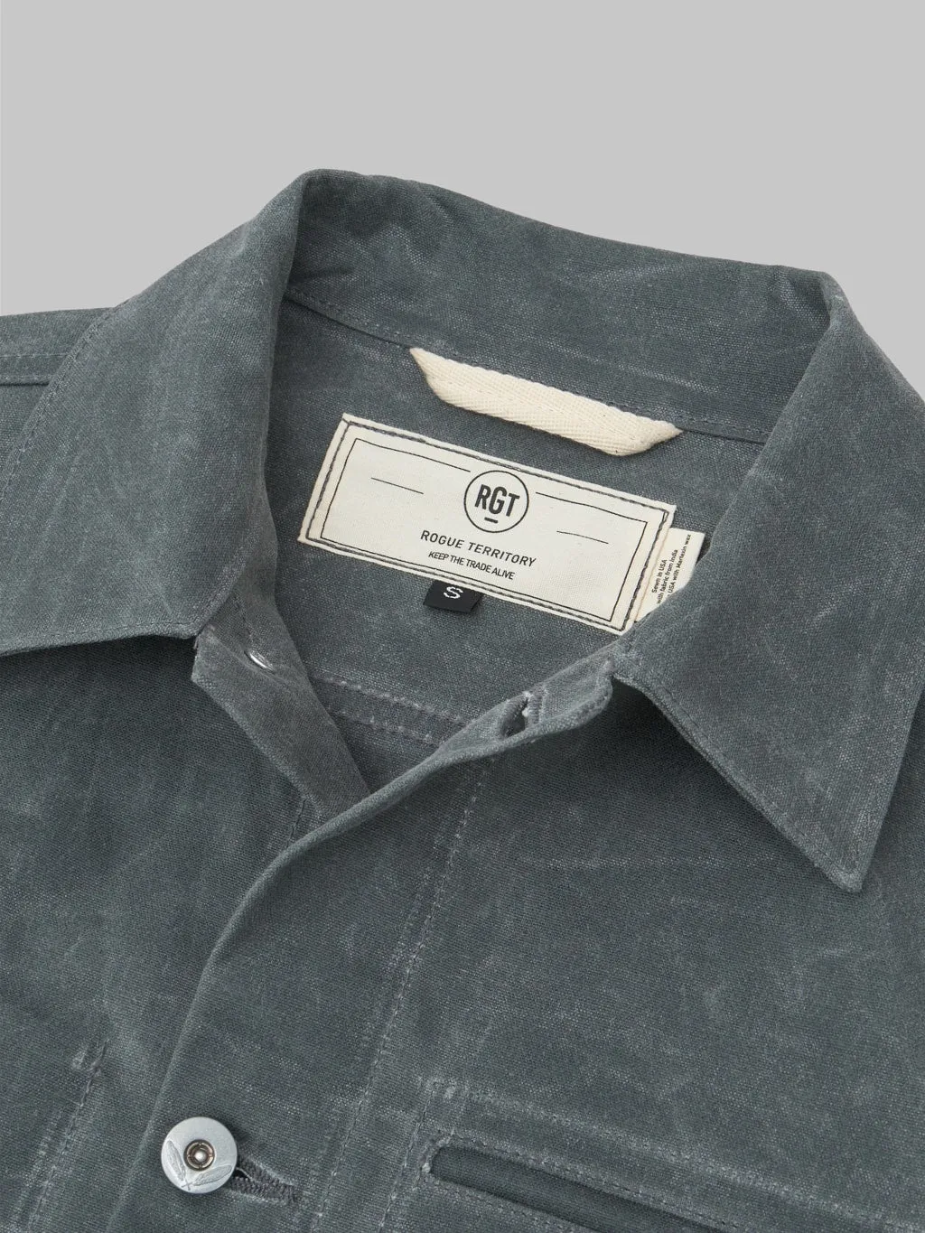 Rogue Territory Waxed Canvas Supply Jacket Grey Ridgeline