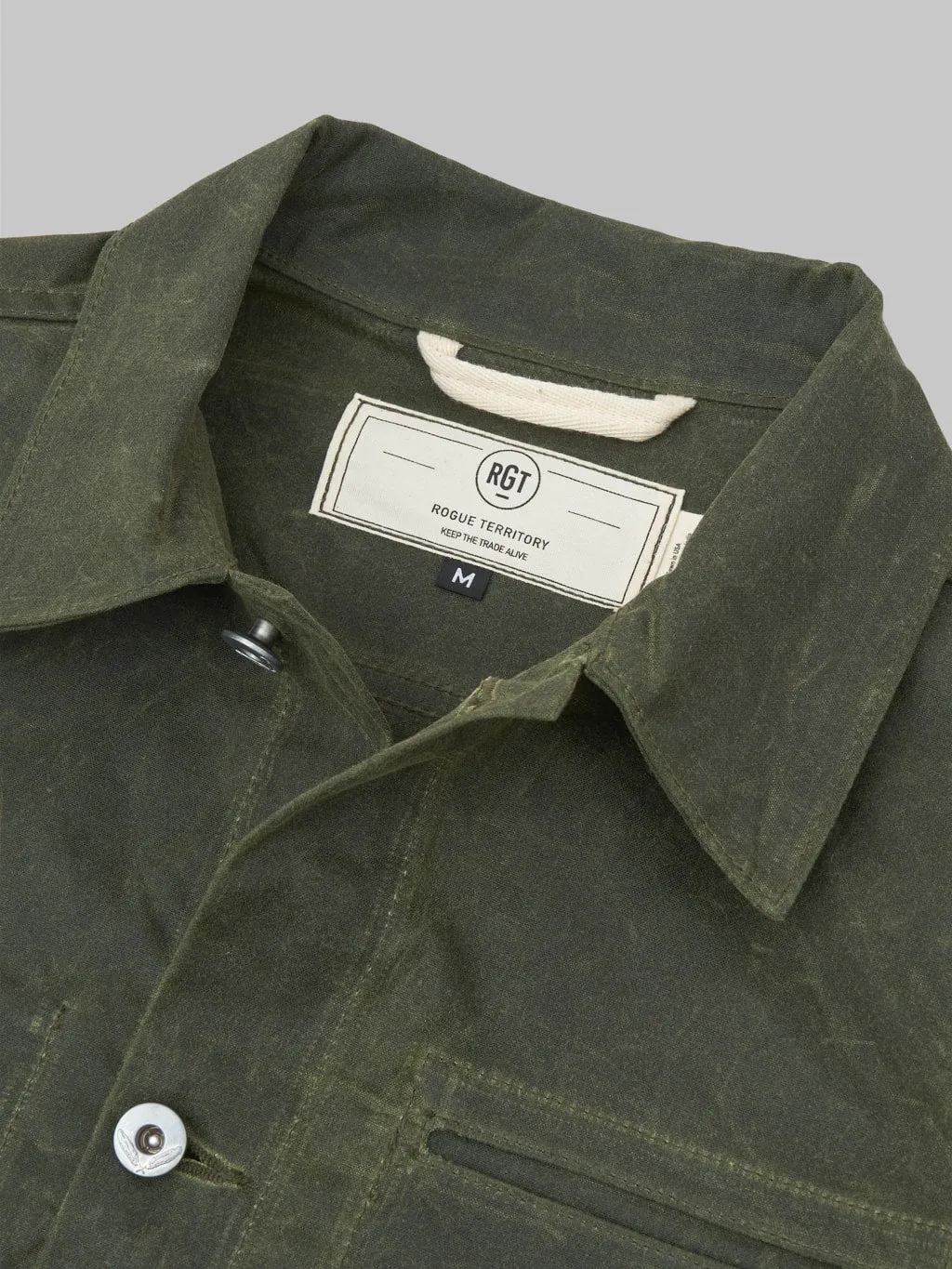 Rogue Territory Waxed Canvas Supply Jacket Olive Ridgeline