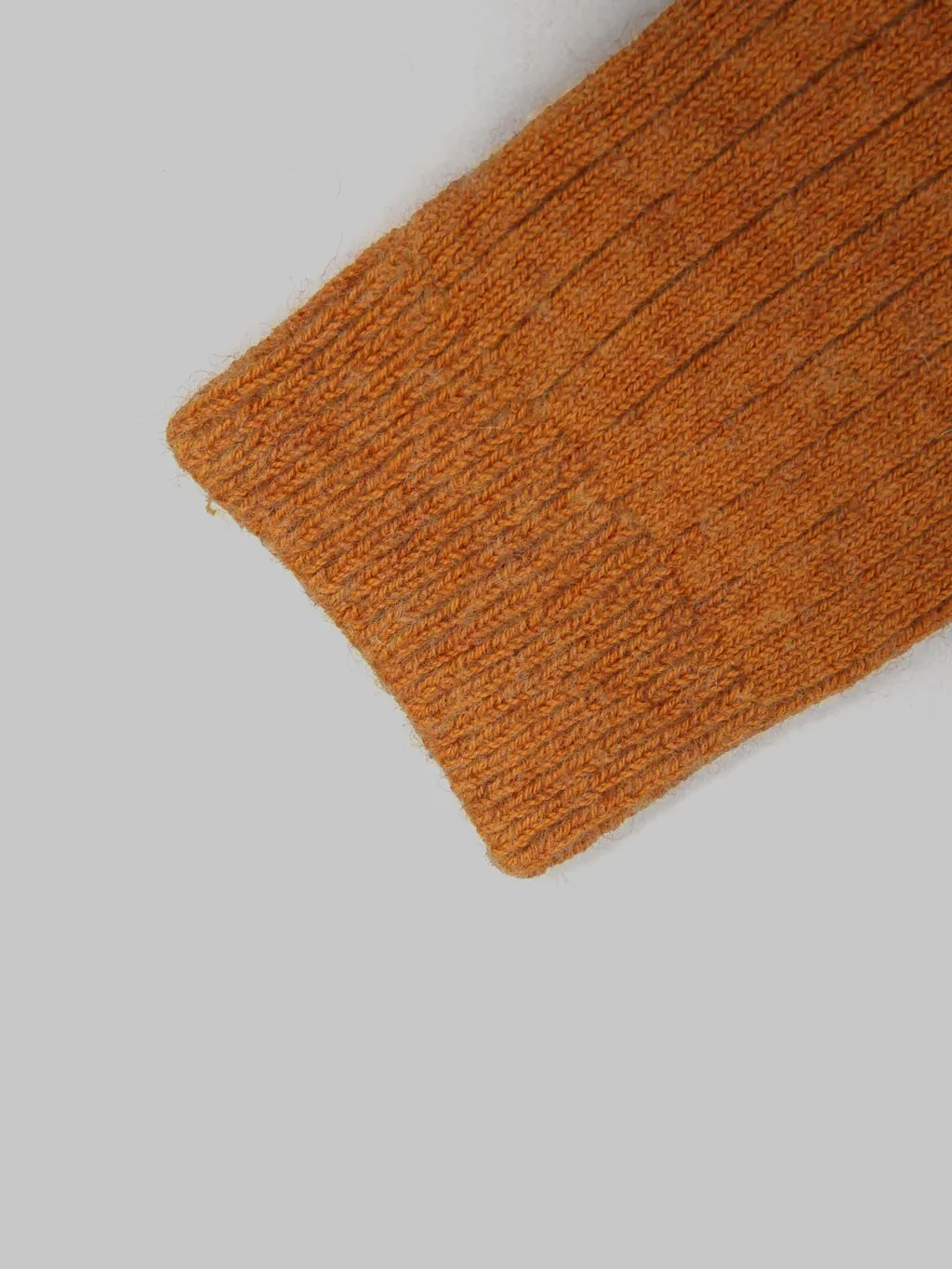 ROTOTO Cotton Wool Ribbed Crew Socks Gold