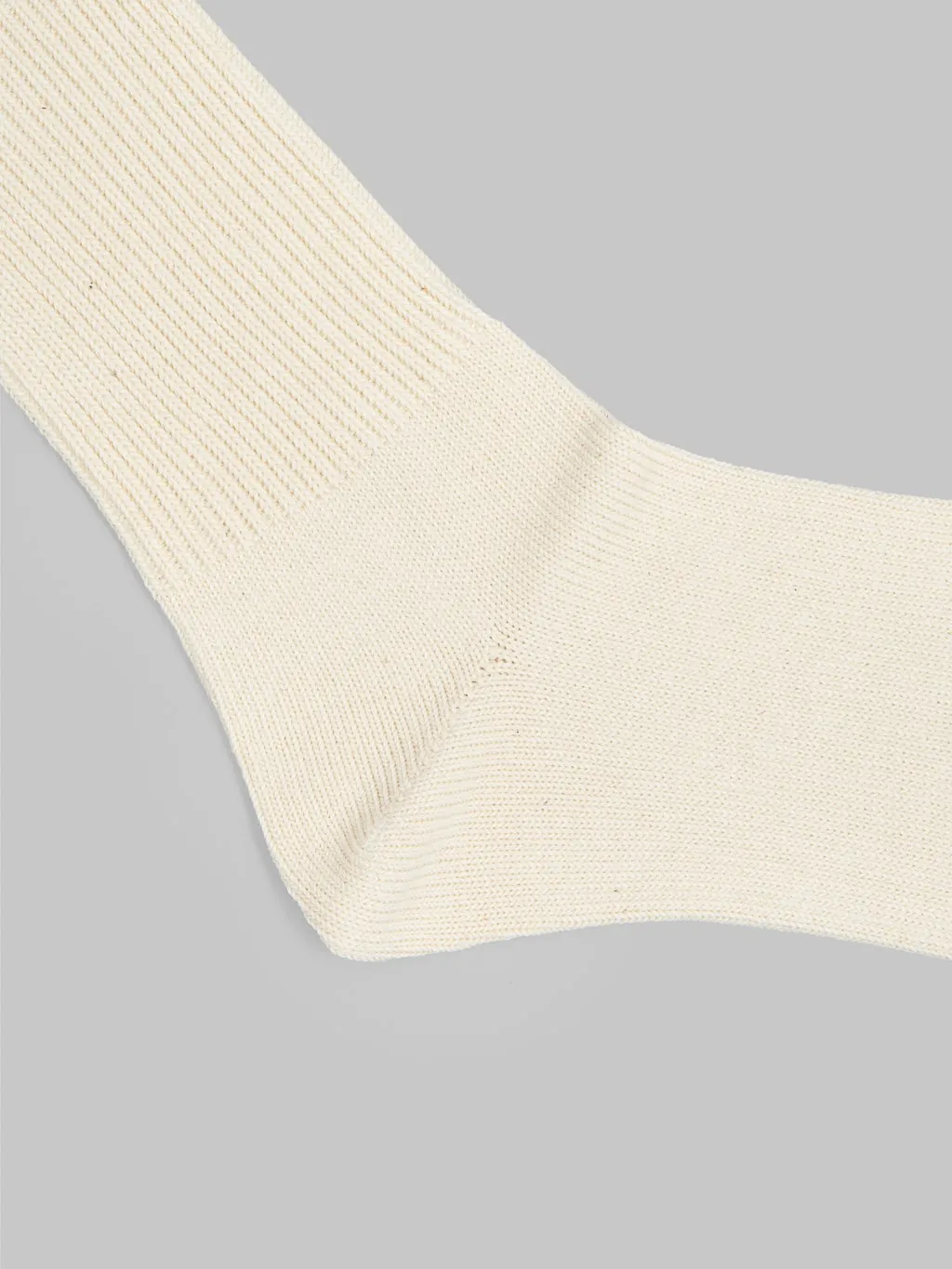 ROTOTO Organic Cotton Daily 3 Pack Ribbed Crew Socks Ecru/Brown