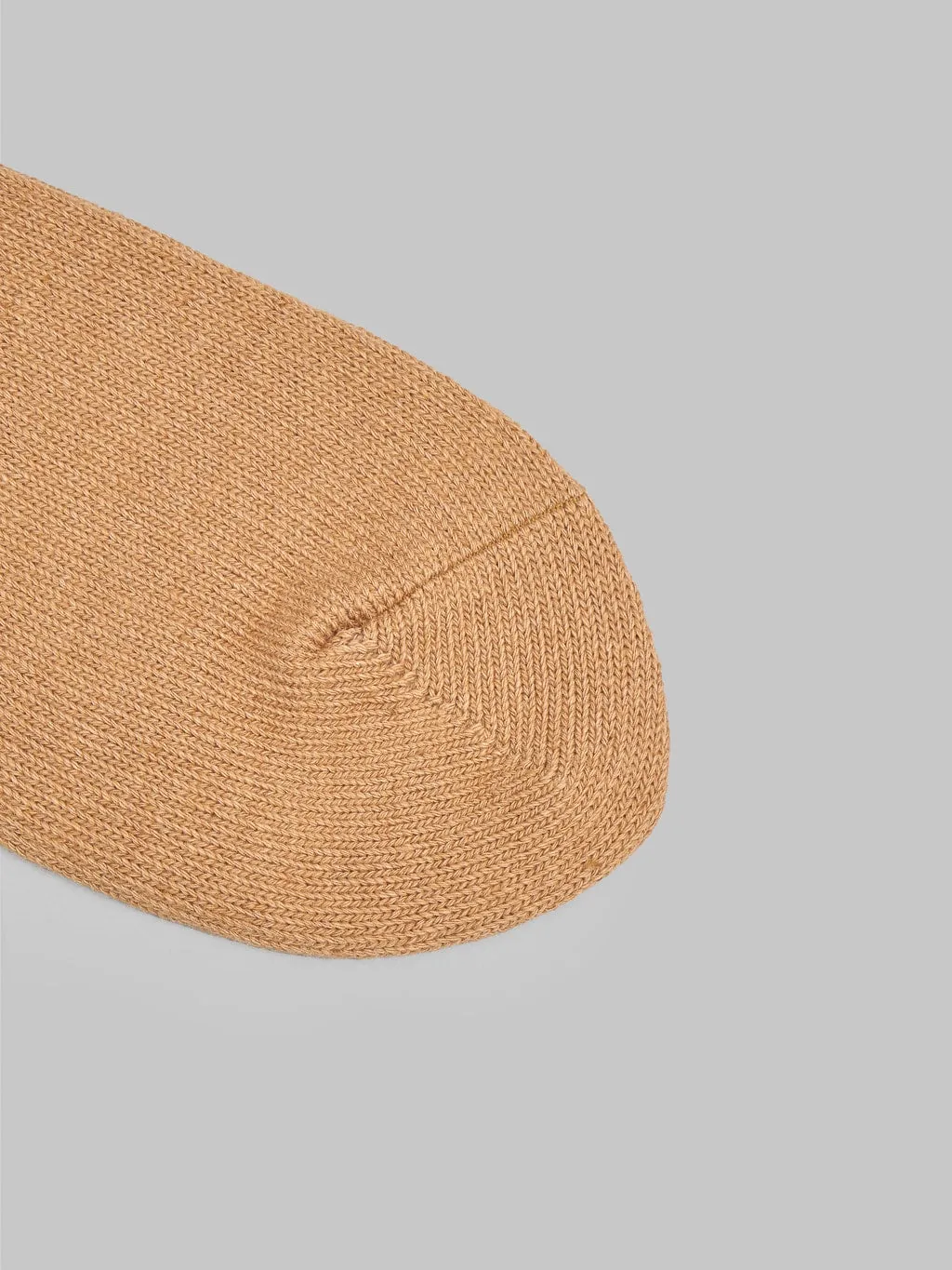 ROTOTO Organic Cotton Daily 3 Pack Ribbed Crew Socks Ecru/Brown