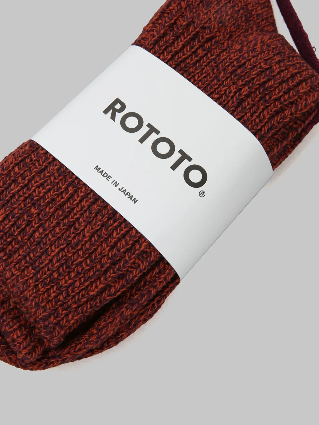 ROTOTO Recycled Cotton Marl Socks Bordeaux