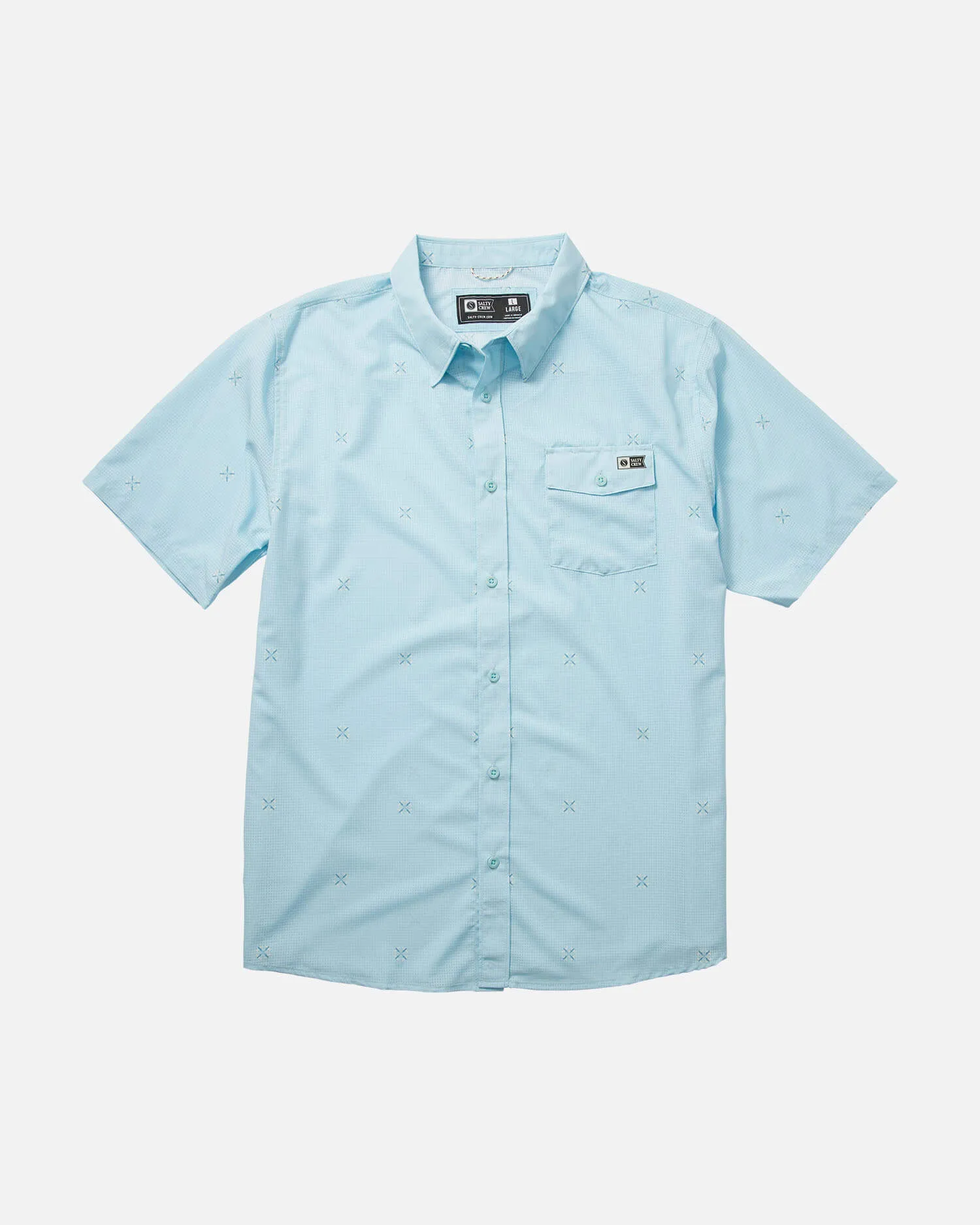 Sailfin Ss Perf Woven - Sea Blue
