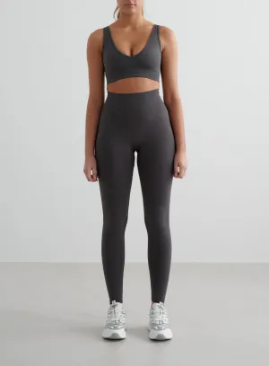 Shadow Grey Shape Seamless Tights & Deep Cut Bra Set