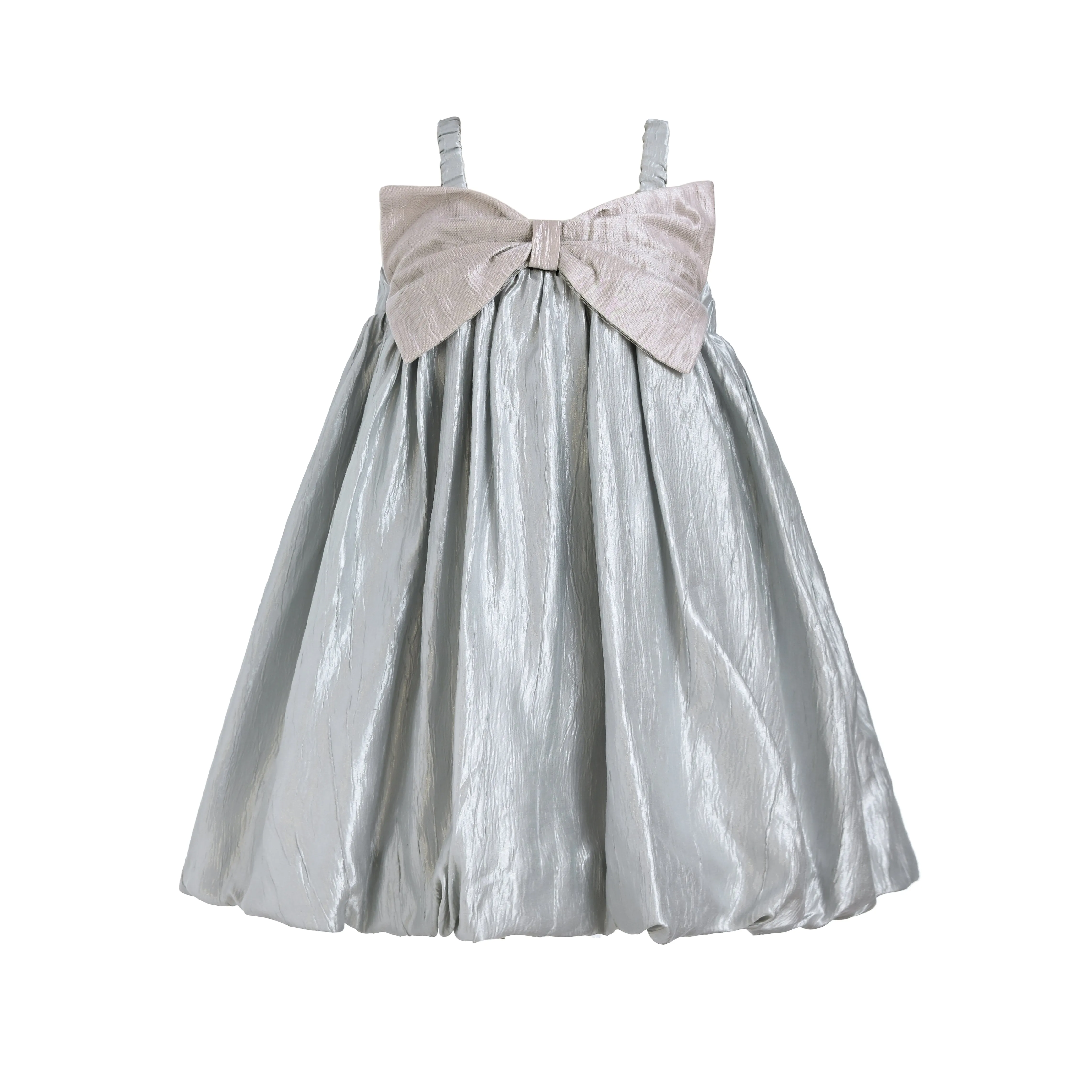 Silver Shining Satin Dress
