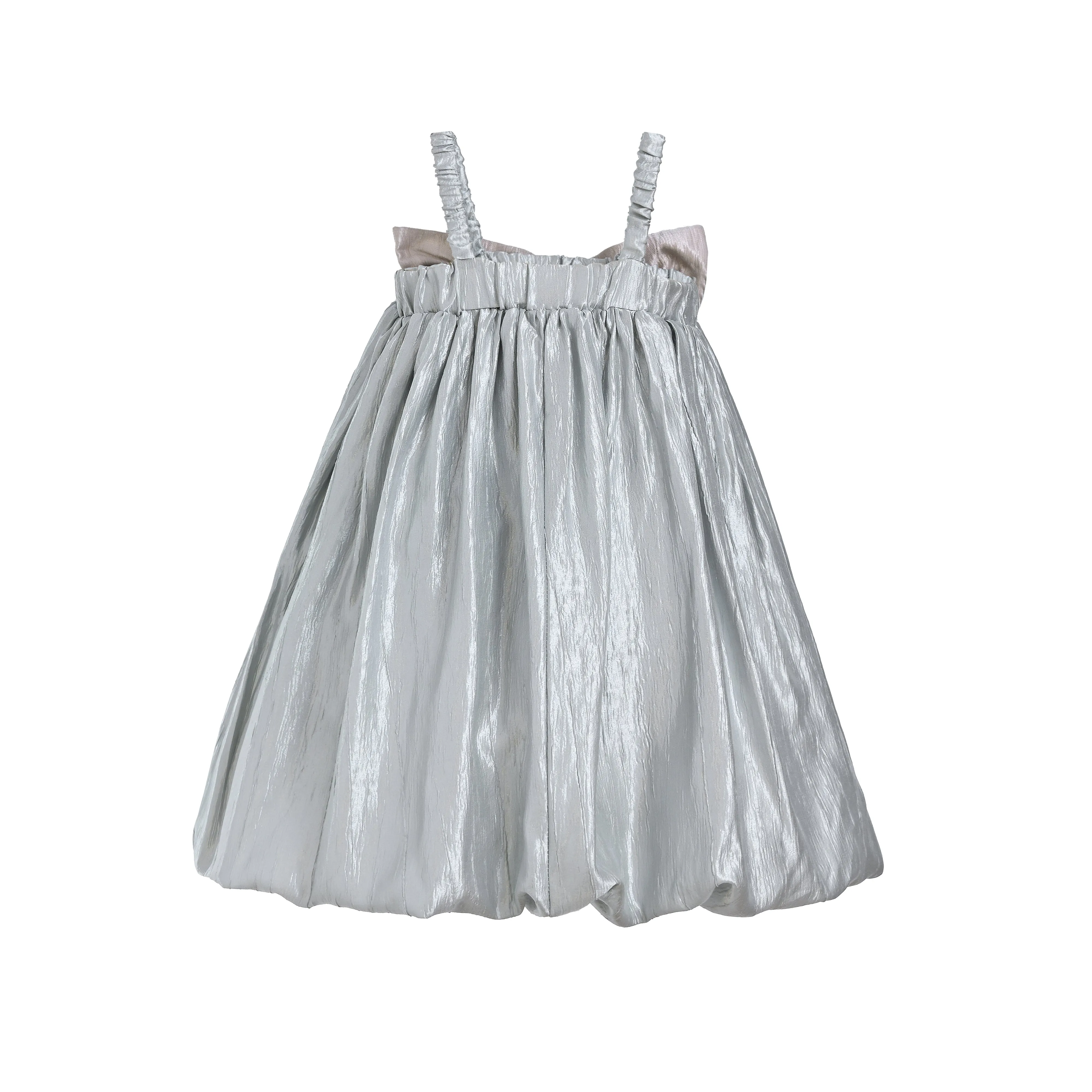 Silver Shining Satin Dress