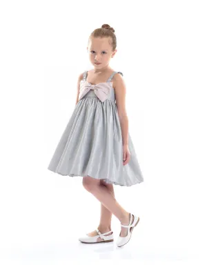 Silver Shining Satin Dress