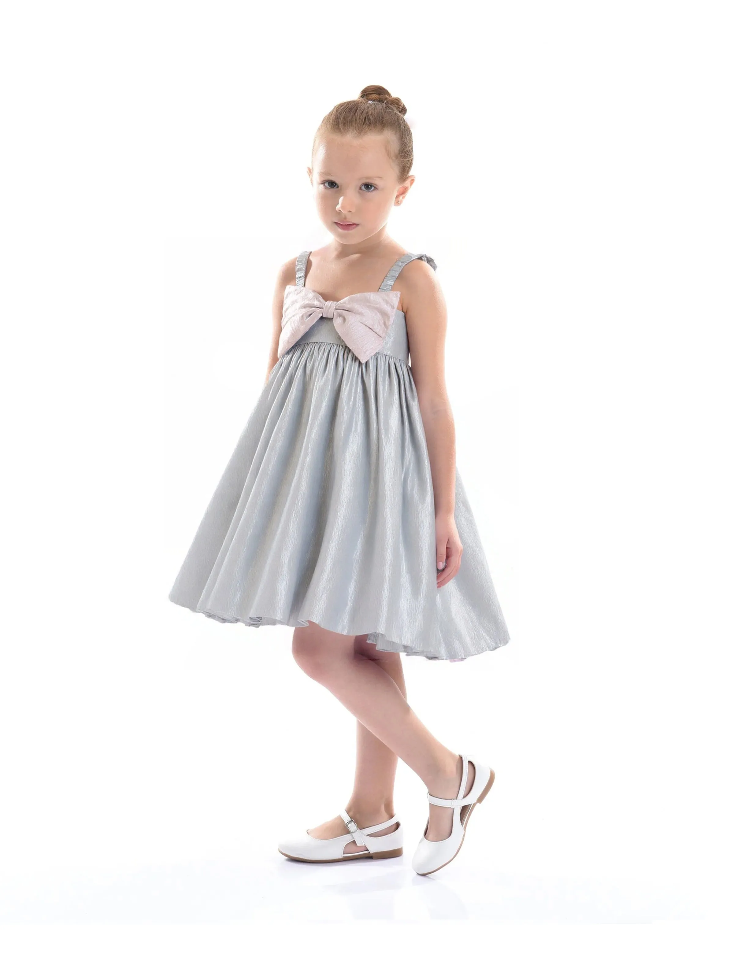 Silver Shining Satin Dress