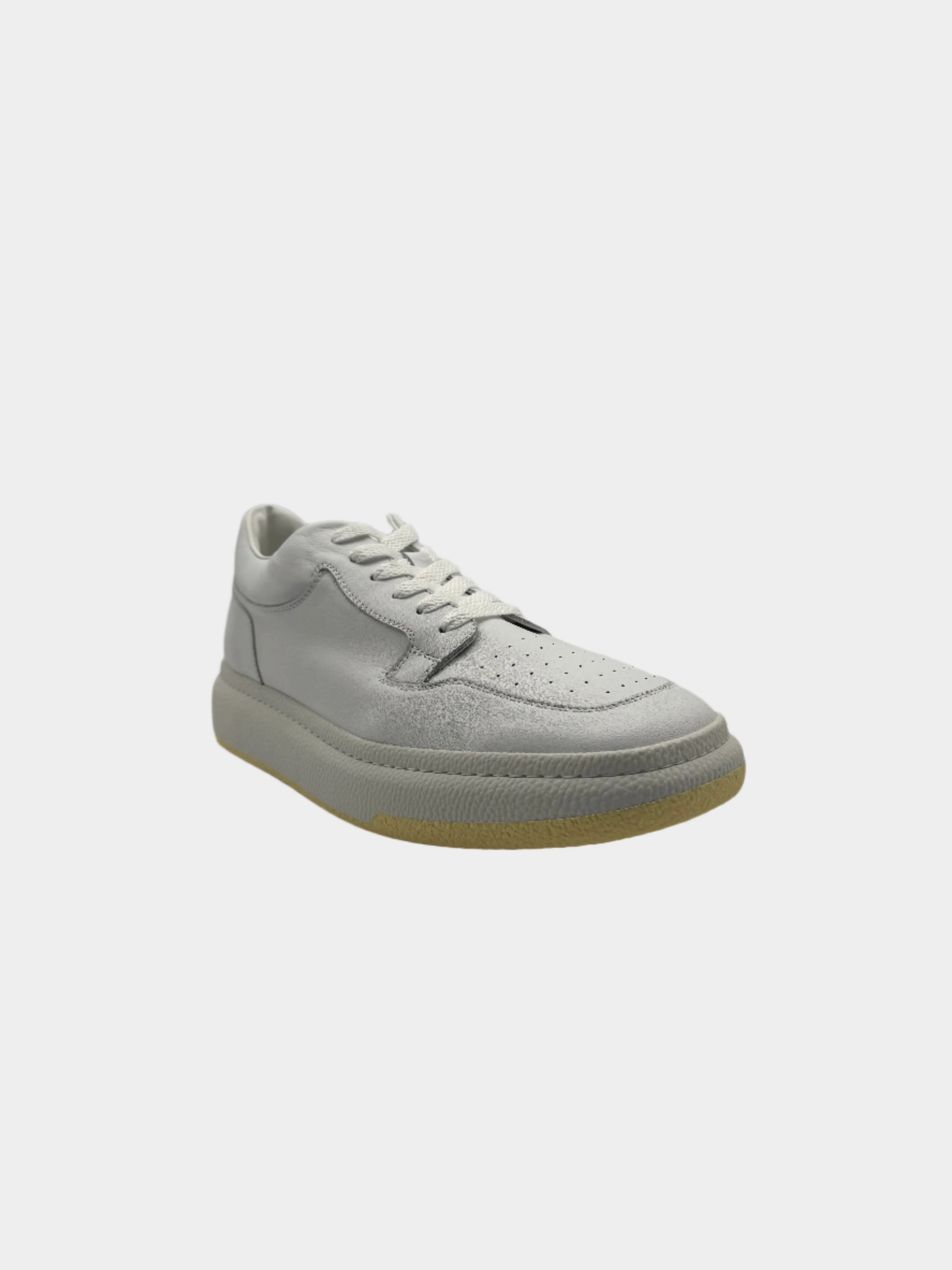 Sneakers Bianche Con Dettaglio Suola Giallo