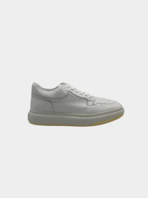 Sneakers Bianche Con Dettaglio Suola Giallo