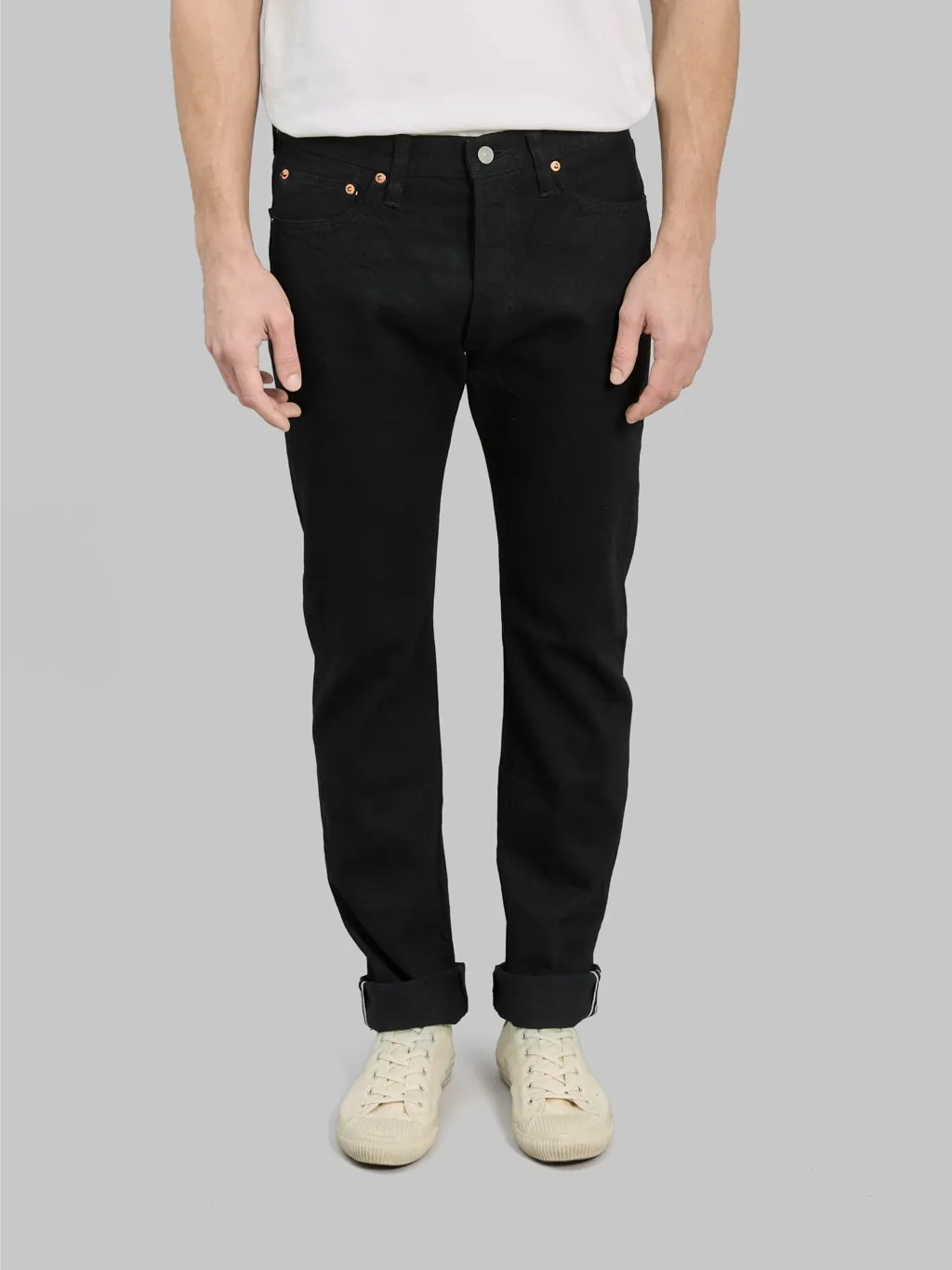 Sugar Cane Type III 13oz Black Denim Slim Jeans
