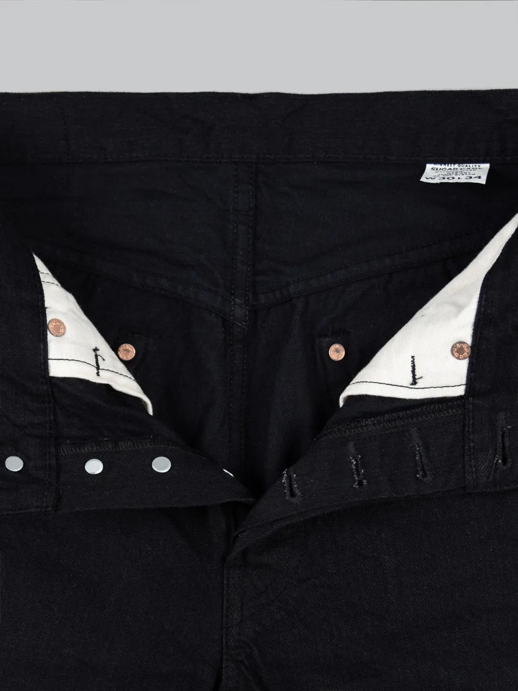 Sugar Cane Type III 13oz Black Denim Slim Jeans