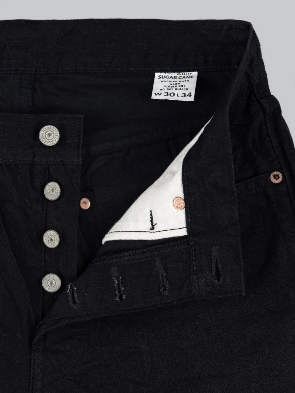 Sugar Cane Type III 13oz Black Denim Slim Jeans
