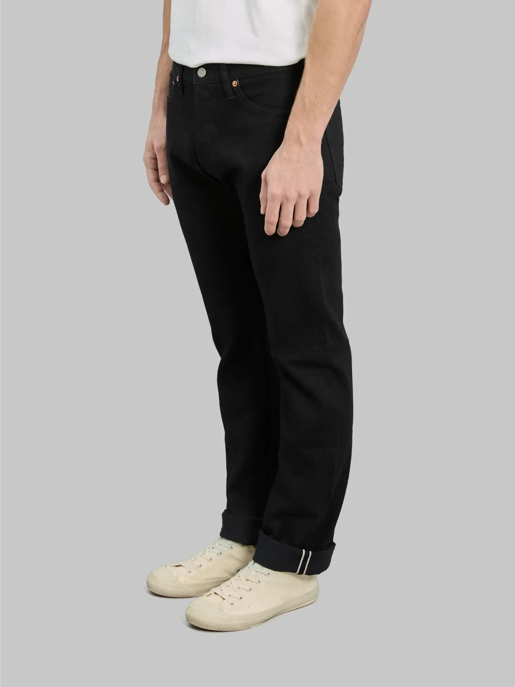Sugar Cane Type III 13oz Black Denim Slim Jeans