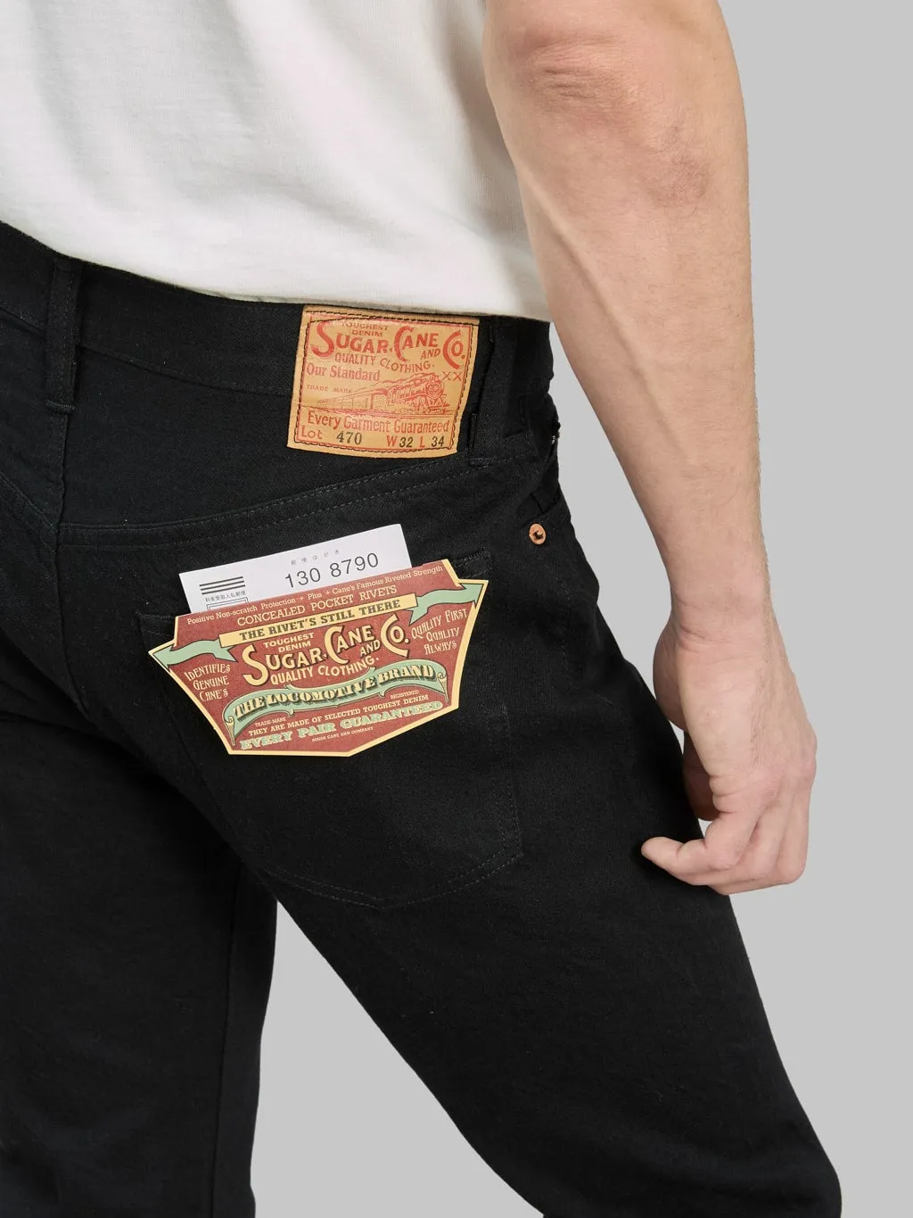 Sugar Cane Type III 13oz Black Denim Slim Jeans