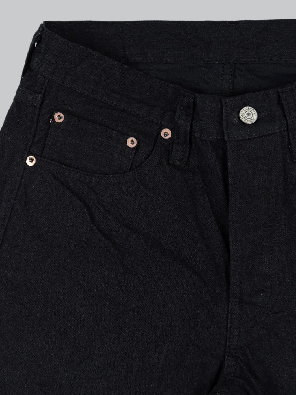 Sugar Cane Type III 13oz Black Denim Slim Jeans